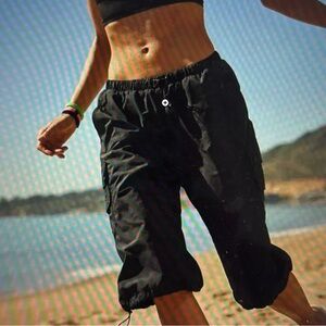 FP Movement by Free People Break It Down Pants Black Low Rise Cargo